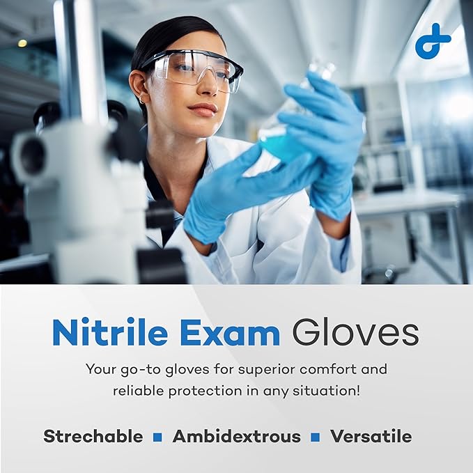Dealmed Nitrile Exam Gloves - Powder-Free, Latex-Free, Disposable Medical Gloves