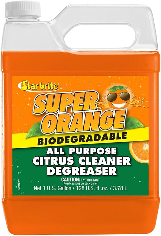 STAR BRITE Super Orange All-Purpose Citrus Cleaner Degreaser - Remove Dirt, Grime, Grease, Smudges, Oil & Gummy Residue - Biodegradable