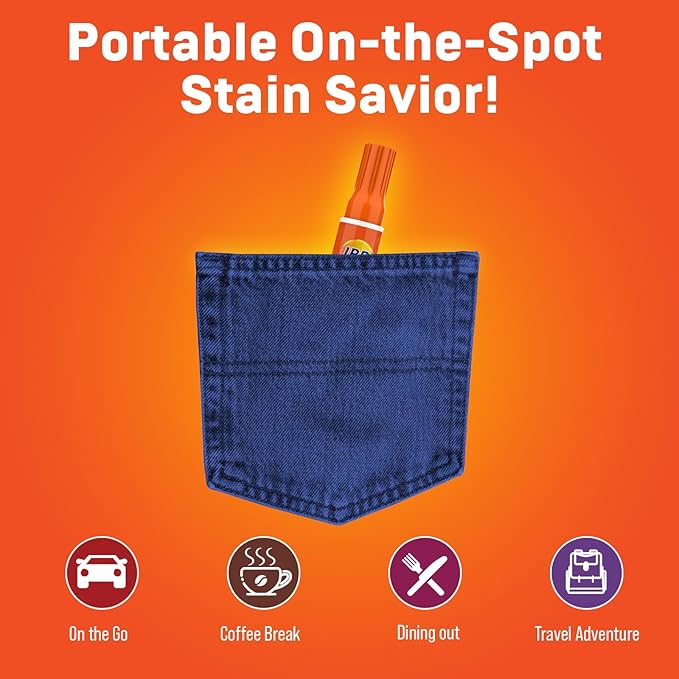 IBB Powerful Stain Remover for Clothes, Instant Spot Cleaning for All Laundry Tough Stains, Travel-Friendly & Portable Stain Remover Pen, Effective Stain Sticks, 5 Count
