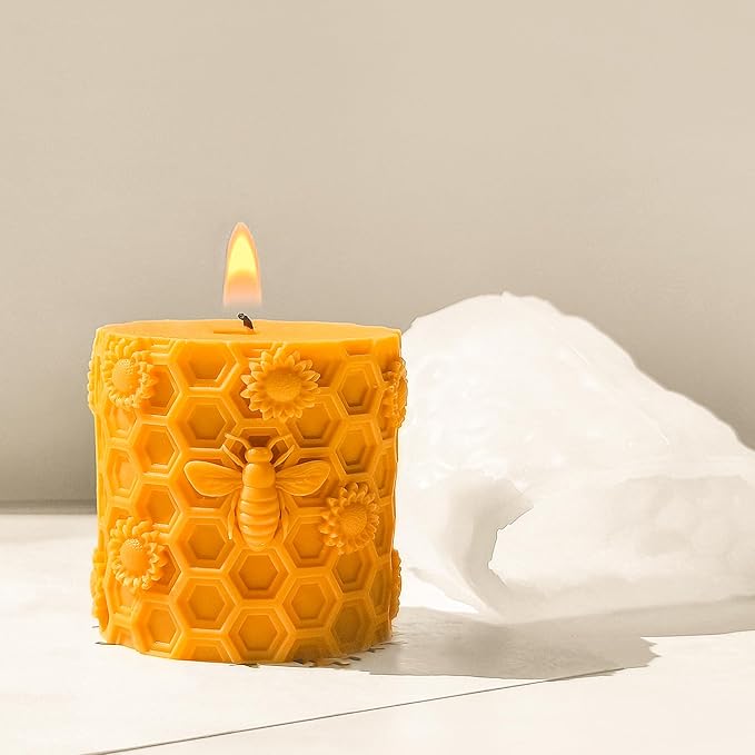 Honeycomb Silicone Cylinder Mold for Resin Casting & Candle Making