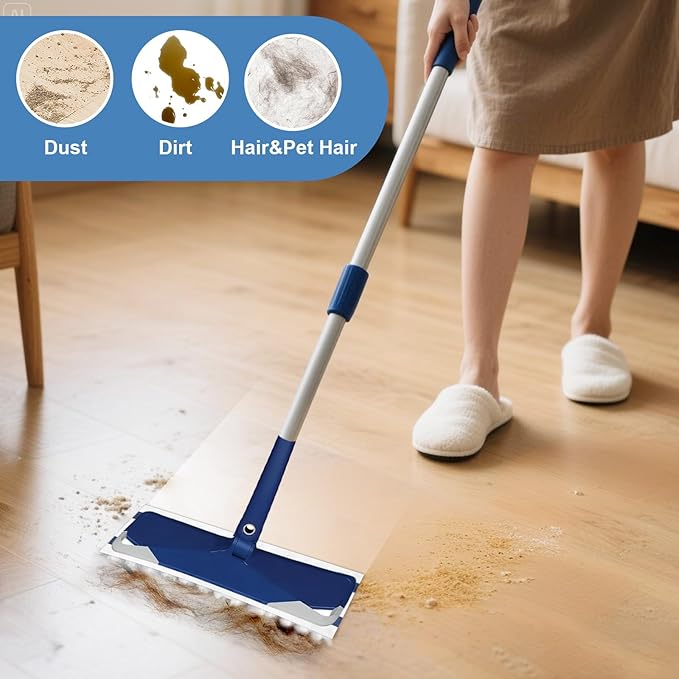 50 Count Sweeping Pads for Bona Flat Mop Disposable Heavy Duty Mop Pad 17 * 5 Inch Dry Mop Refill Multi-Surface Floor Cleaner Pads Refill XL Microfiber Mop Replacement