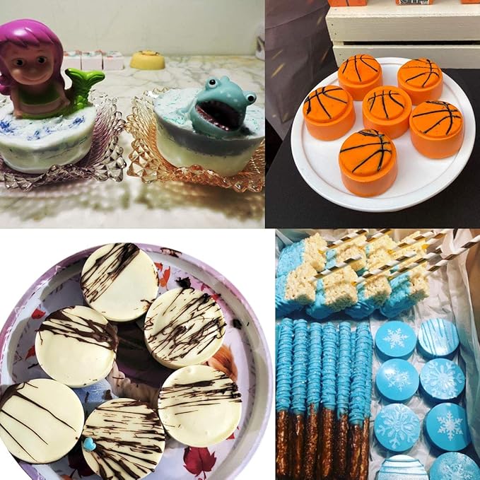 Round Chocolate Covered Strawberries Molds, (2 Pack) Silicone Cylinder Mould for Candy Cookie Chocolate Covered Oreos Cake Brownie Pudding Jello