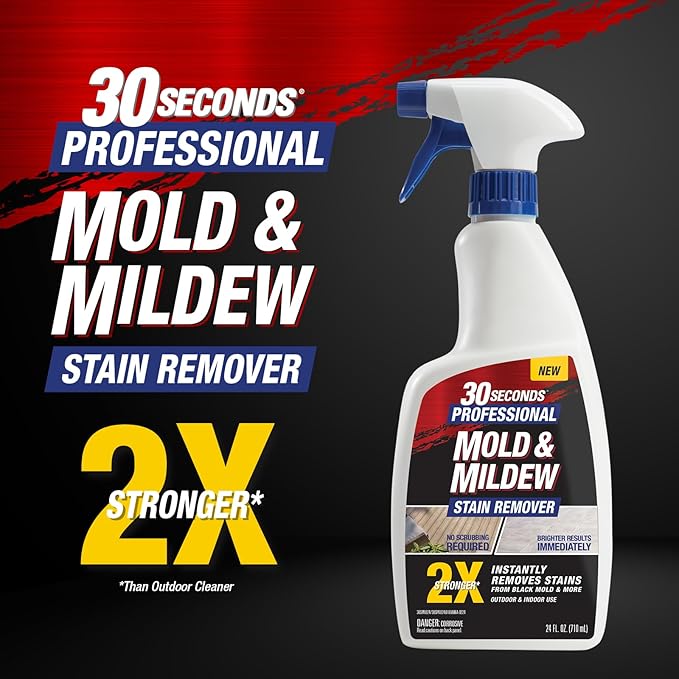 30 SECONDS Pro Mold and Mildew Stain Remover | Scrub Free | Brighter Results Instantly | Ready To Use | 32 Fl. Oz. (2 PACK)