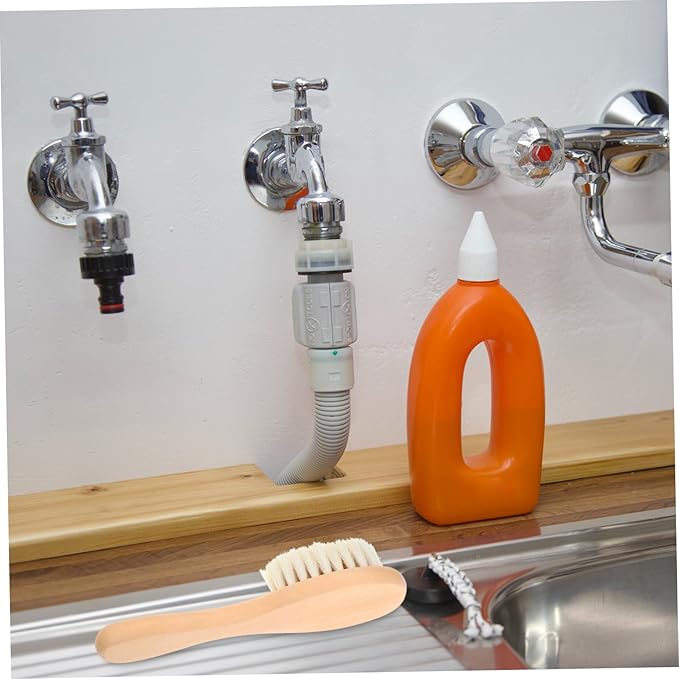 2pcs Laundry Brush for Delicate Fabrics Soft Natural Bristles Removal for Household Reusable Scrubbing Tool