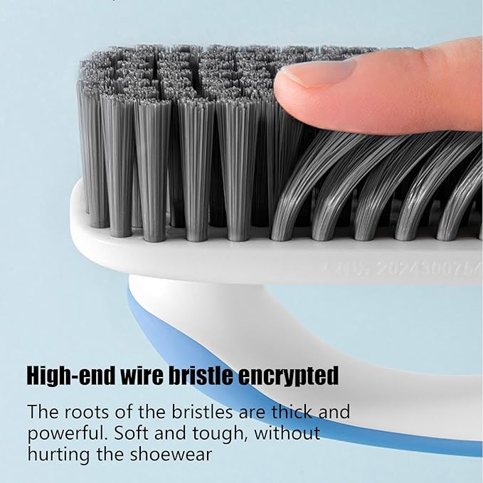 Laundry Brush for Stain Removal, 2X Clothes Scrubbing Brush, Laundry Brush Shoe Brush Shoe Cleaning Brush Scrub, Ergonomic Grip, Multi-Purpose Cleaning Tool, Bathroom Supplies for Fabric Clothes