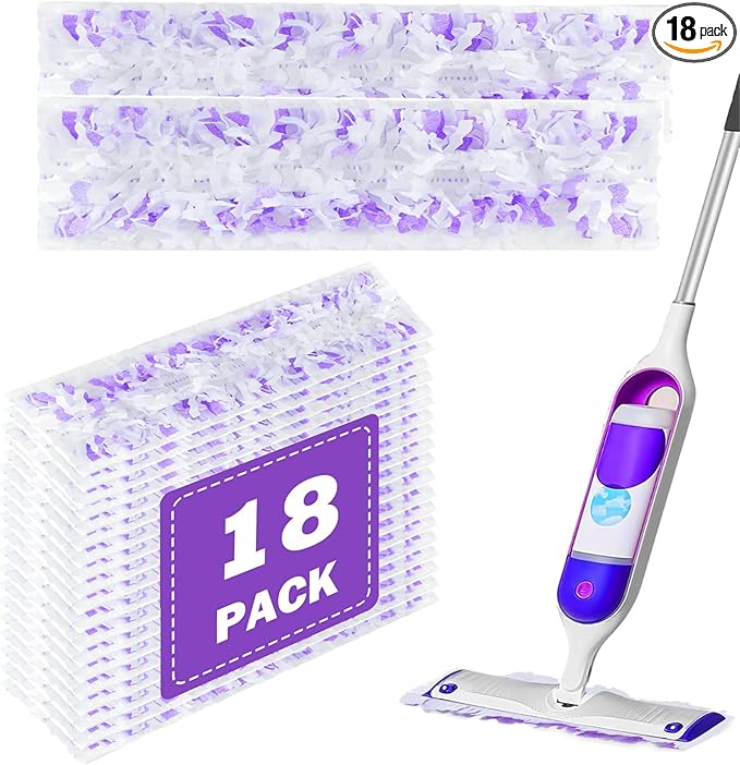 Power Mop Pads Refills for Swiffer PowerMop Multi-Surface Mopping Pad Disposable Replacement Mop Pads Compatible with Swiffer PowerMop,Safe on All Finished Floors,18 Count.