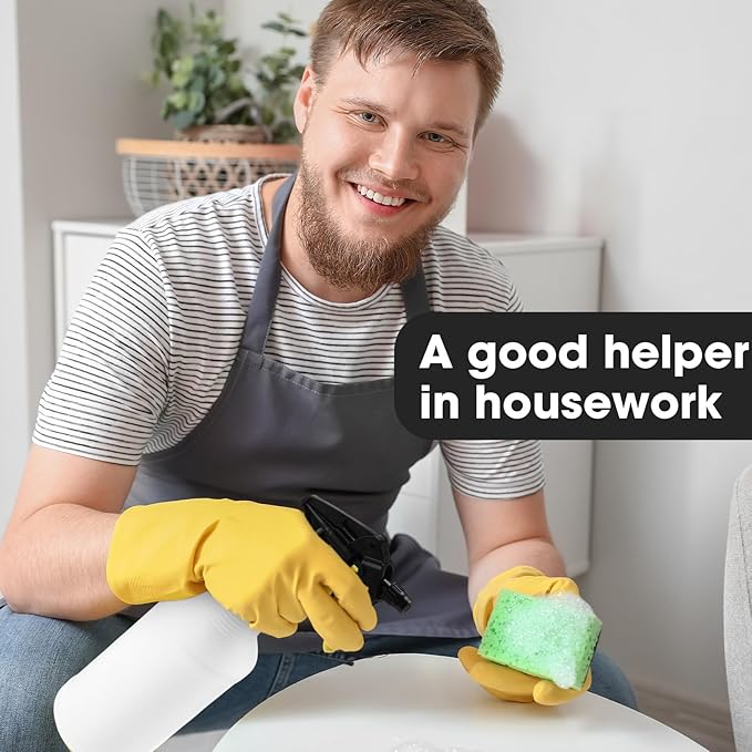 Zubebe 24 Pack 32 oz Plastic Spray Bottle Bulk Empty Leakproof Heavy Duty Spray Bottles for Cleaning Supplies Mist Bottles with Label and Adjustable Nozzle for Plant(Black,No Scale)