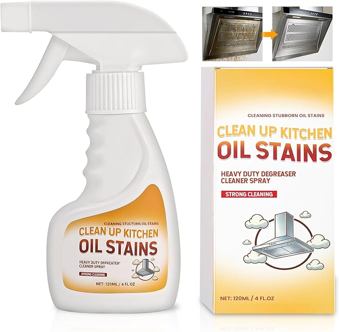 Clean Up Kitchen Oil Stain Remover, Heavy Oil Stains Cleaner, Degreaser Spray, For Cleaning Stovetop, Oven, Range Hood, Countertops, Grill, Backsplash