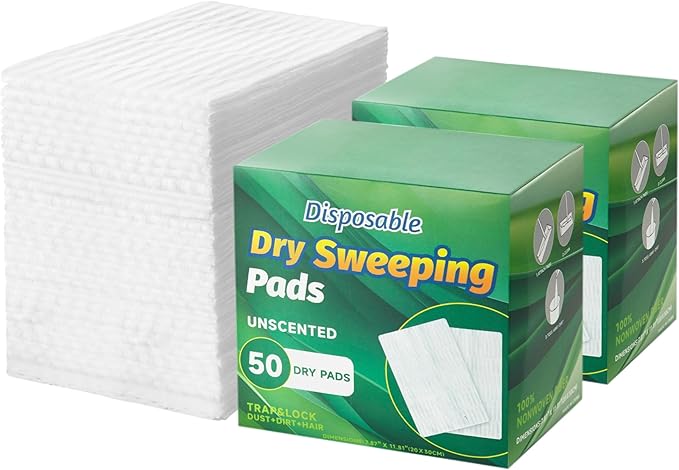 Dry Sweeping Cloths Mop Refills Disposable Sweeping Cloths Floor Dust Refills Mop Pad, Floor Cloth Refills for Swiffer Standard Sweeper , 7.87x11.81inch,150 Count