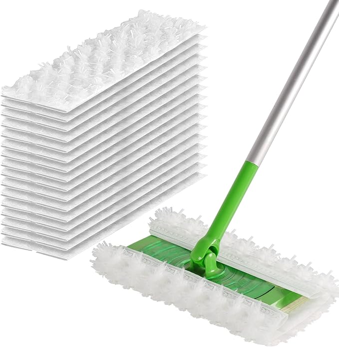 Heavy Duty Dry Sweeping Cloths for Swiffer Sweeper, Disposable Pet Dry Mop Pad Refills, Super Thick, 4X Locks Out Dust and Hair for Floor Cleaning