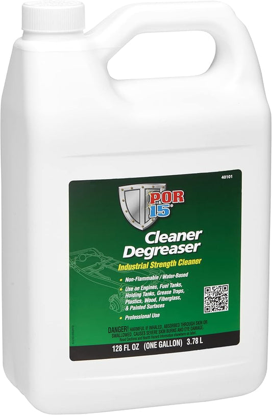 POR-15 Cleaner Degreaser, Non-flammable and Water Based, Removes Grease, Oil and Surface Debris, 1-gallon