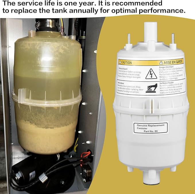 Upgrade 80 Steam Canister for Aprilaire Humidifier – Replacement for Models 800, 801, 865, 866, 80 | OEM Compatible Steam Humidifier Canister | 1-Pack