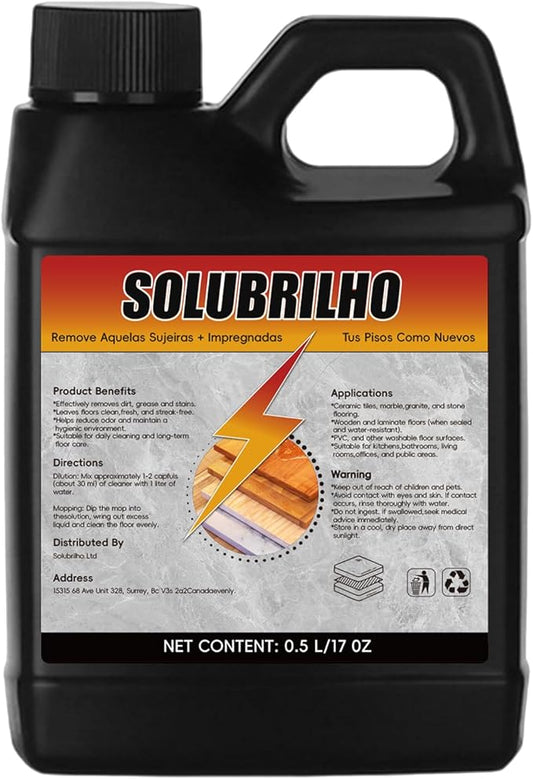 Tile Cleaner, Original Floor Cleaner Black Bottle, 0.5L Multipurpose Powerful Stain Removing Liquid, Stone and Tile Polishing Cleaner for Multi-surfaces, Kitchen, Tiles, Porcelain (1)