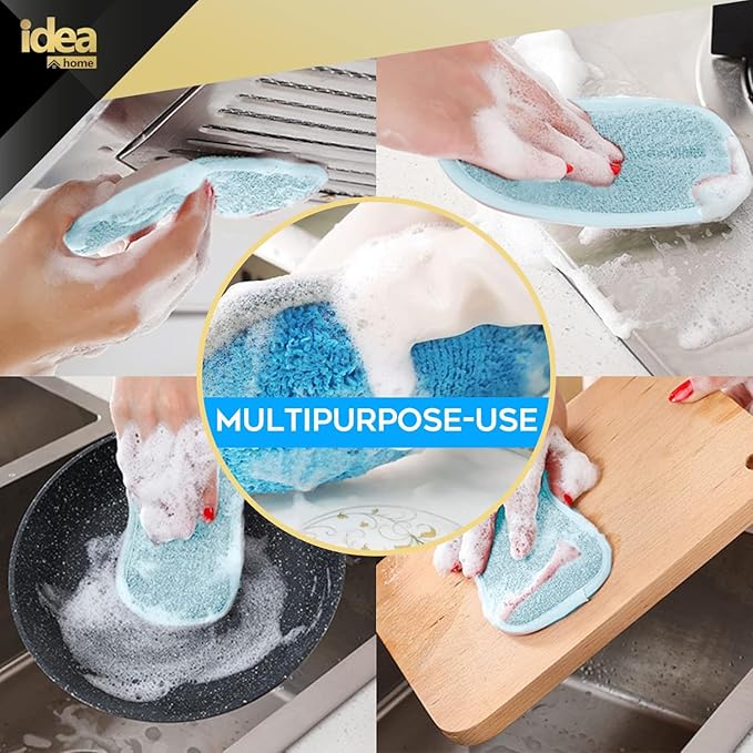 Idea Home ULTIMATE CLEANING KIT | Soft Cleanser 26 oz + Cleanser & Polish Powder 21 oz + Microfiber Cleaning Cloth + Multi-Purpose Non-Scratch Microfiber Sponge