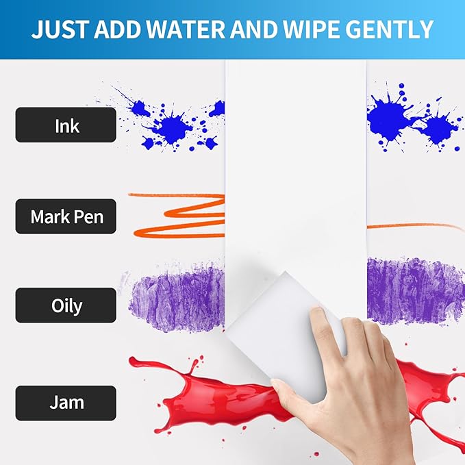 Magic Cleaning Eraser Sponges, 50 Pack Melamine Foam Pads, Multi-Purpose Household Kitchen Bathroom Wall Floor Cleaner (50 PCS)