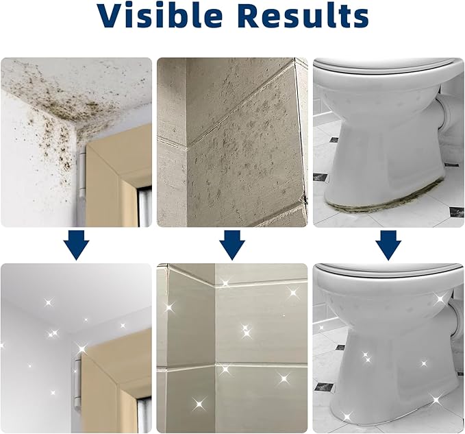 500ML Foaming Stain Remover Spray, Multi-Purpose Foam Cleaner for Bathroom, Kitchen & Hard Surfaces,Deep Penetrating Grout & Glass Stains Instantly