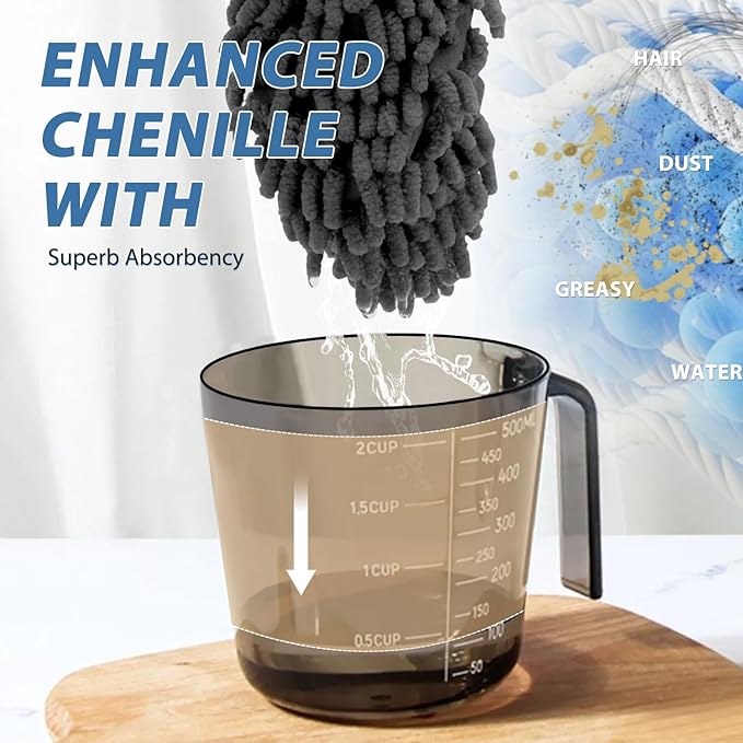 8 Pcs Mop Slippers Socks Floor Cleaning,Microfiber Shoe Covers dust Washable Reusable for Woman Man House Kitchen (Dark Grey)