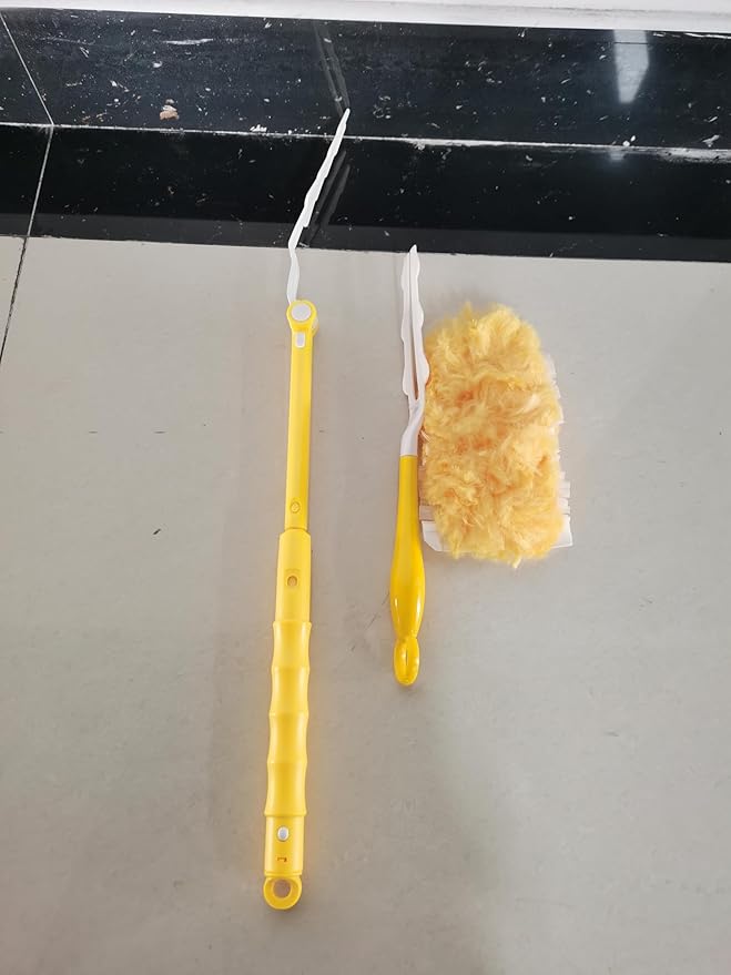 JEHONN Duster Refills for Swiffer 20 Counts, 360 Degree Heavy Duty Dusting Kit with 1 Extendable Handle + 1 Short Handle, Multi-Surface Dust Cleaning Tool for Blinds Bookshelf Furniture Electronics