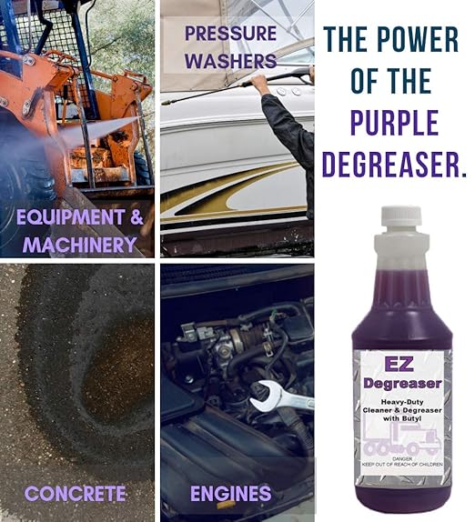 EZ Degreaser | Concentrated, Heavy-Duty, Alkaline, Butyl-Based Degreaser - 1 Quart