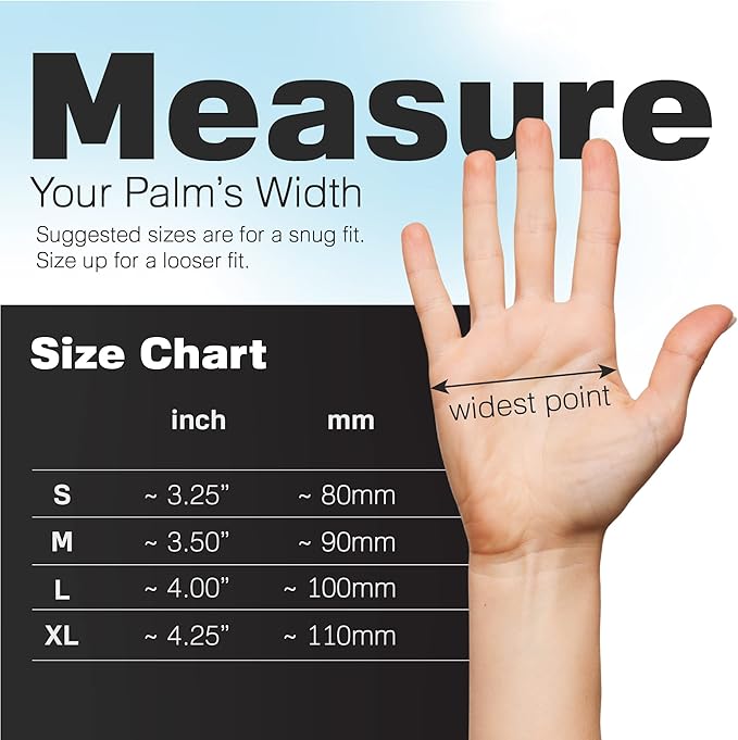 Raxwell Blue Nitrile Disposable Gloves, Latex Free Food Grade, 8.5mil, Extended Cuff, Waterproof, Ambidextrous, Textured Grip