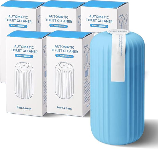 Fresh & Fresh Automatic Toilet Bowl Cleaners (Sky Blue) - 5 Bottles(UPTO 2500 FLUSHES/Bottle), Commercial and Residential Toilet Cleaner 3-4 MONTH Lasting Toilet Bowl Cleaner Bottle