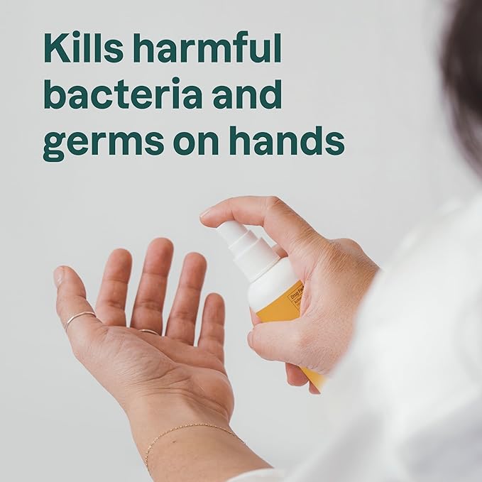 ATTITUDE Hand Sanitizer Spray for Adults and Kids, EWG Verified, Kills Bacteria and Germs, Vegan, Orange Blossom & Eucalyptus, 3.38 Fl Oz (Spray Bottle)