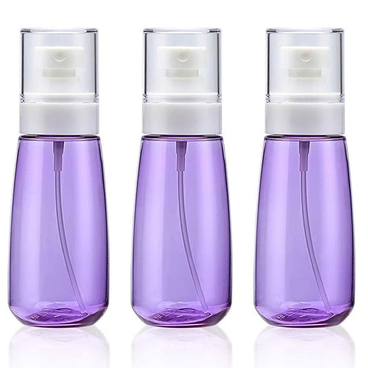 Cosywell Fine Mist Spray Bottle 3.4oz/ 100ml Empty Cosmetic Refillable Travel Containers Plastic Hair Spray Bottle Sprayer for Perfume Skincare Makeup Lotion (3Purple)