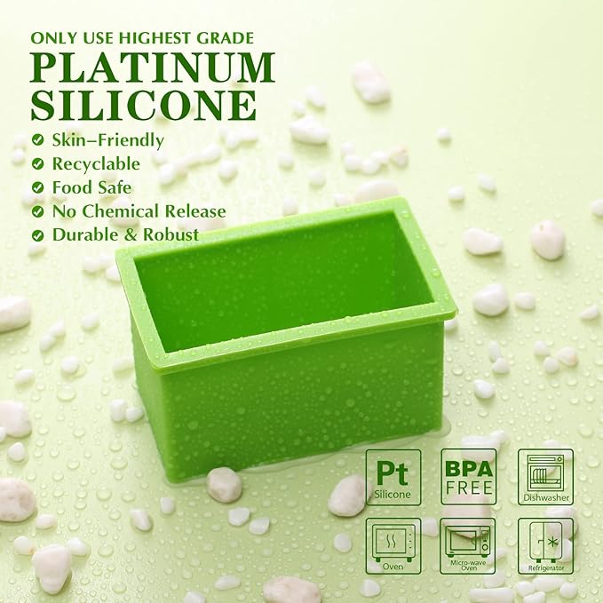 Silicone Soap Molds Rectangle Handmade Small Loaf Bar DIY Swirl Making Mould