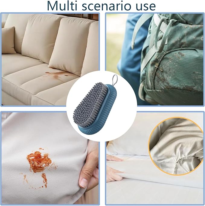 2pcs Carpet Cleaning Brush,Laundry Brush for Stains on Clothes, Scrub Brushes for Cleaning,Laundry Scrub Brushes for Clean Carpet,Clothes,Shoes,Tile etc (Blue+Orange)