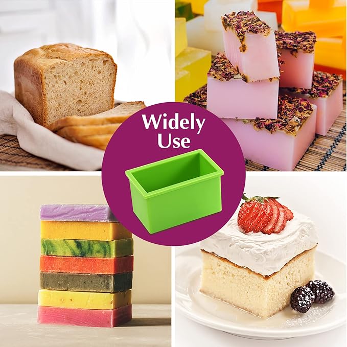 Silicone Soap Molds Rectangle Handmade Small Loaf Bar DIY Swirl Making Mould