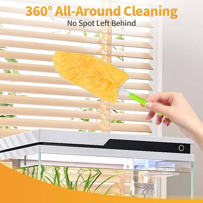50 Pack Short Handle Duster Refills, Compatible with S.wiffer Duster Kit, 360° Multi-Surface Disposable Dust Pads, Ideal for Home Cleaning - Effortlessly Dust Furniture