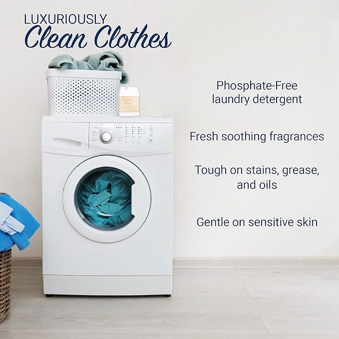 Kinara Tyler Glamorous Wash Liquid Laundry Detergent Gift Pack - Olivi Stain Remover Pen, For Washing Clothes, Linen, Lingerie, Expensive Fabric, Sheets - Pack of 4-4 fl oz each