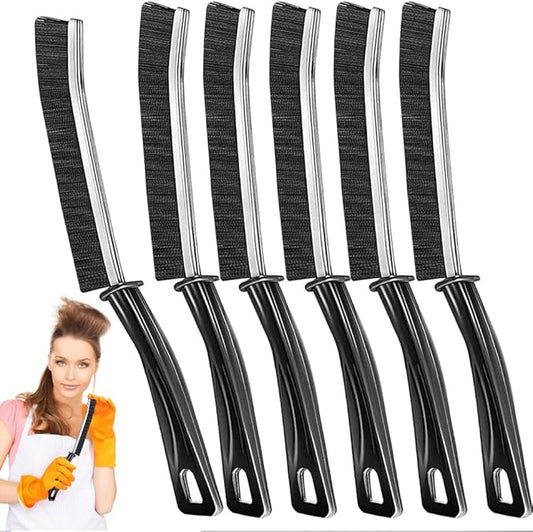 6Pcs Hard Bristle Crevice Cleaning Brush, Small Cleaning Brush, Grout Cleaner Brush, Toilet Brush, Scrub Brush for Shower Tile, Skinny Gap Cleaning Tools for Kitchen, Home, Household, Window