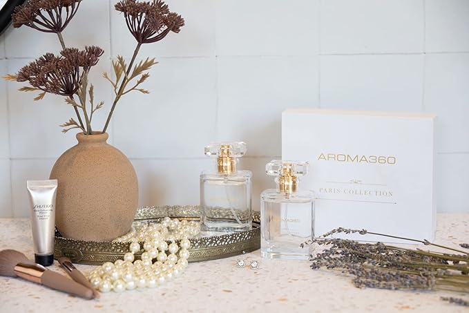 Aroma360 - Escapade - Essential Oil Room Spray Duo - Luxury Hotel Inspired Aromatherapy - Hints of Lemon, Ocean, Bergamot, Fragrant Jasmine - Hypoallergenic - Air Freshener Spray - 6.8 Fl Oz - 2 Pack