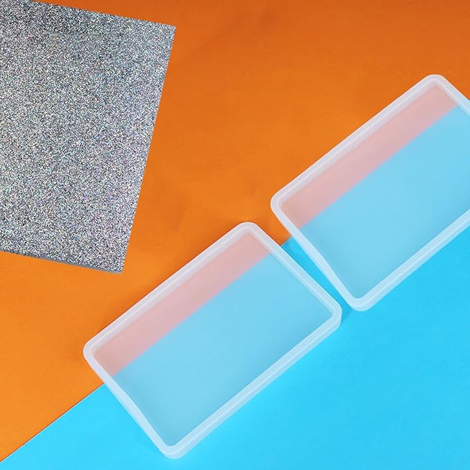 4 Pcs 7x5 inch Resin Tray Molds, Rectangle Silicone Molds, Flat Concrete Molds Resin Epoxy Silicone Board for Epoxy DIY Crafts