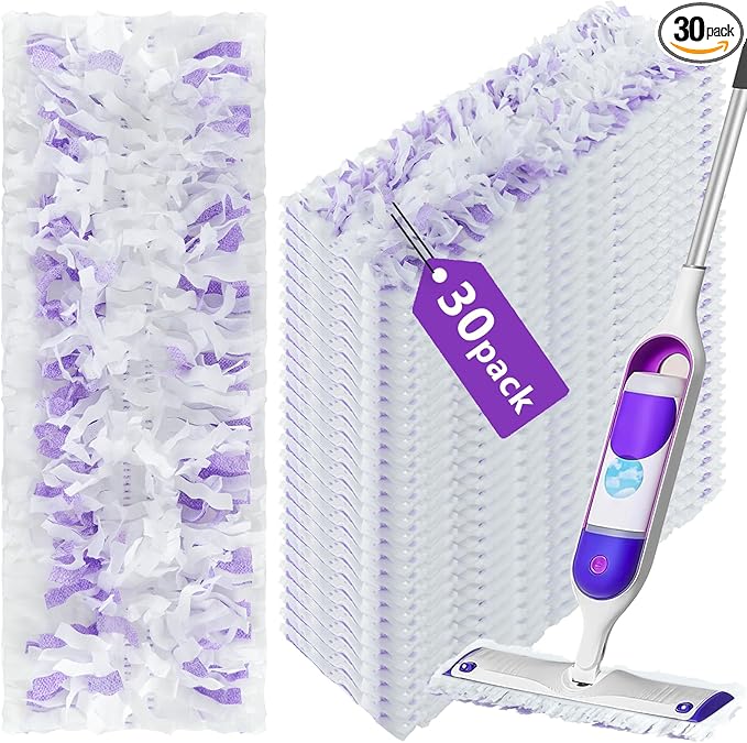 30 Count Disposable for Swiffer Power Mop Refills, Power Mop Pads for Swiffer Power Mop, Compatible with Swiffer Power Mop & for Swiffer Power Mop Solution for Floor Cleaning