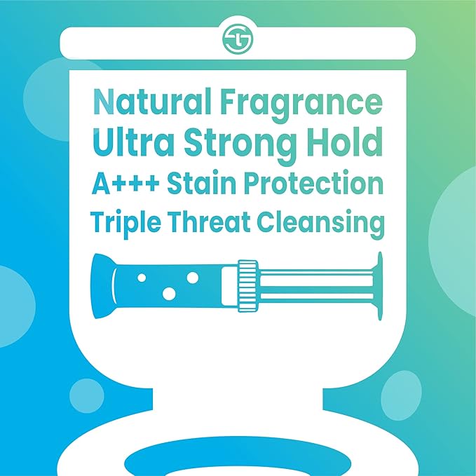 Simple Life Toilet Bowl Cleaner Gel | Fresh Flower Toilet Gel Stamp | Stops Limescale and Stains with Air Freshening Scent | Deodorizing Clean | 64 Stamps, Blue & Green