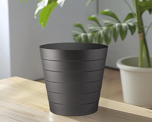 Small Trash Can (2.1 Gallons), Dorm Trash Can, Heavy Duty Dust Bin, Mini Garbage Can for Bedroom (Pack Of 3), Plastic Wastebasket, Bathroom Wastebasket (Black) Round paper Trashcan, Office Trash Bin