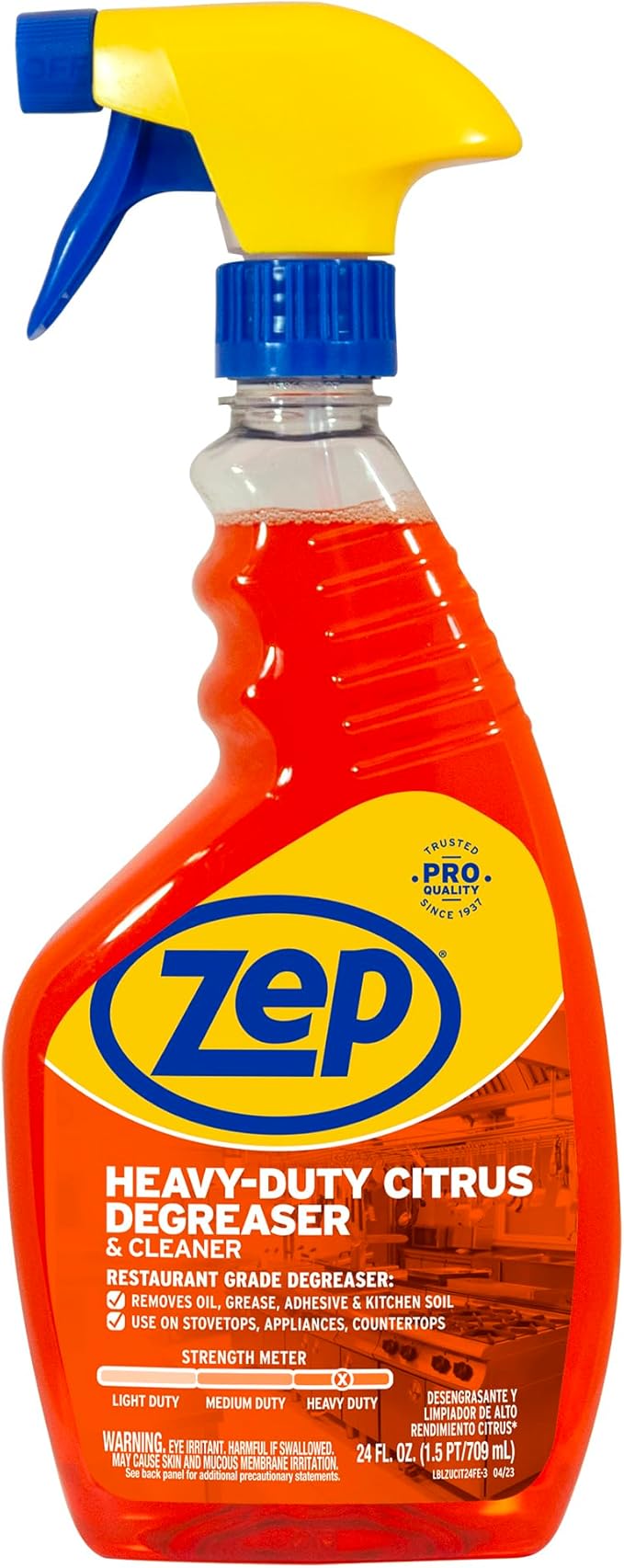 Zep Heavy-Duty Citrus Cleaner Spray Bottle (24 Fl Oz (Pack of 4))