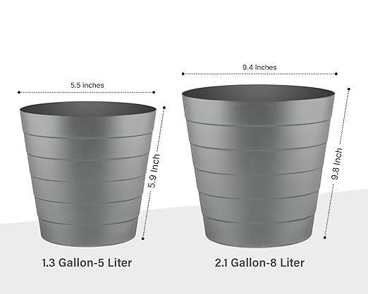 Small Trash Can (2.1 Gallons), Dorm Trash Can, Heavy Duty Dust Bin, Mini Garbage Can for Bedroom (Pack Of 3), Plastic Wastebasket, Bathroom Wastebasket (Grey) Round paper Trashcan, Office Trash Bin