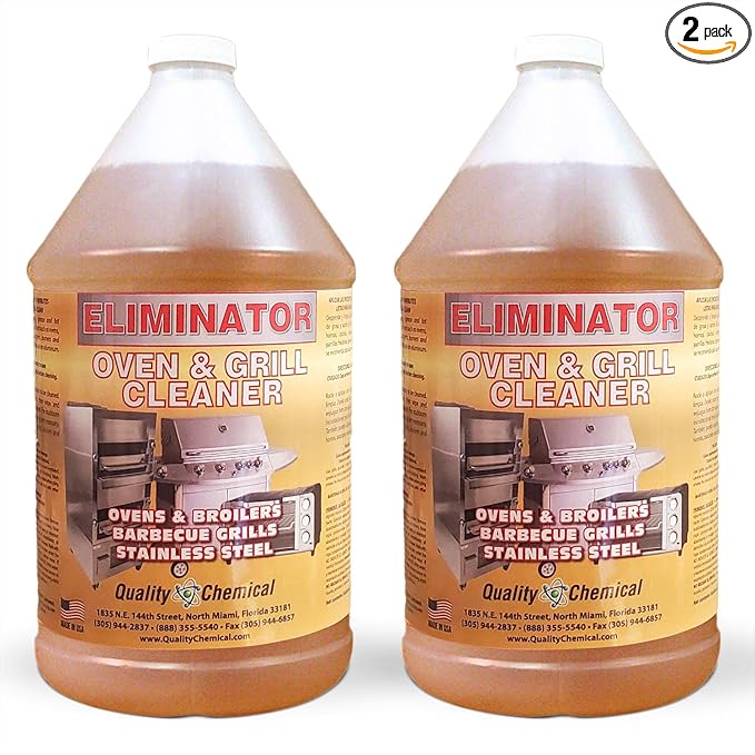 Quality Chemical Oven Cleaner & Grill Cleaner - Heavy-Duty/Fast Acting & Easy to Use/Degreaser/Heavy Duty Oven Cleaner/Best Oven Cleaner/Made in USA - 128 oz (Pack of 2)