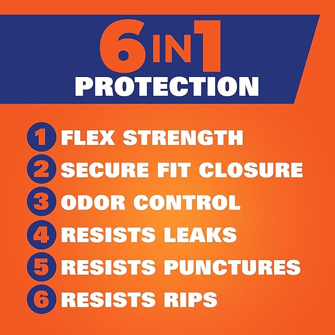 Hefty Ultra Strong Tall Kitchen Trash Bags, Cinnamon Pumpkin Spice Scent, 13 Gallon, 20 Count (Pack of 2)