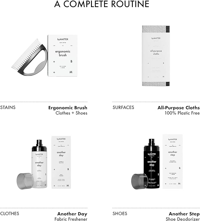 byMATTER All Purpose Cleaning Cloths – Reusable Cleaning Cloth Pack, Plastic Free, Compostable, Highly Absorbent, Dishwasher Safe, Streak Free Kitchen Cloth Set x2