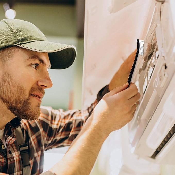 9Pcs Double-Ended Cleaning Brushes Set Nylon All Purpose Clean Brush Small Detailing Crevice Brush Mini Stiff Bristles Brushes for Kitchen Sink Bathroom Gaps Corner Small Space