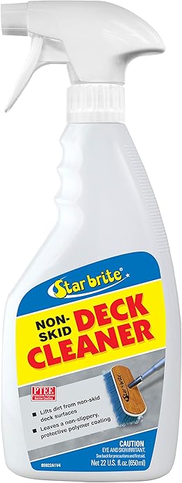 STAR BRITE Non-Skid Deck Cleaner & Protectant Ultimate Boat Deck Wash - Protects Against Future Stains & UV - Ideal for Fiberglass, Vinyl, Plastic, Painted & Metal Surfaces