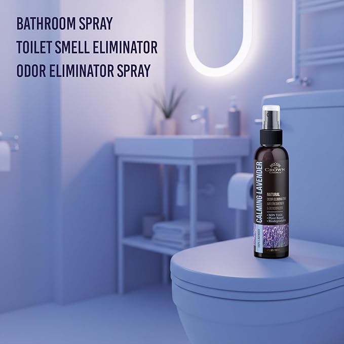 Non-Toxic Odor Eliminator,Natural Lavender Air Freshener Spray for Home,Linen Spray for Bedding, Closet & Couch Deodorizer,Long Lasting Bathroom & Toilet Freshener,Safe for Kids & Pets,2PK,4 Oz each