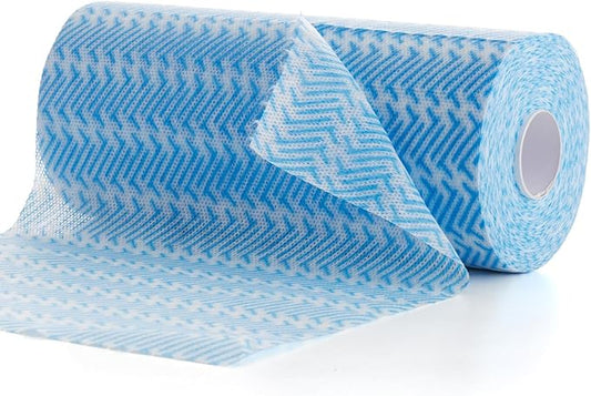 Disposable Cleaning Cloths Dry Handi Wipes Reusable Dish Cloths Multi Use Reusable Cleaning Towels,Machine Washable J cloth,Heavy Duty Handy Wipes 9.8" X 11.8" 100 Count Per Roll