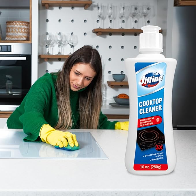 Glass Cooktop&Stove To Cleaner& Multi-Purpose Kitchen Cleaner-10 oz Professional Strength Formula Removes Burnt-On Food, Tough Stains - Scratch-Free, Safe for oven&Ceramic&Induction Stoves