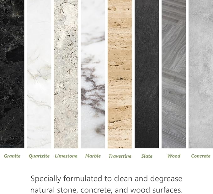 MORE Alkaline Heavy Duty Cleaner & Degreaser for Cleaning, Oil Removing and Restoring Natural Stone, Tile, Grout, Concrete, Kitchen Appliances, Stovetops and Grills - Quart - 32 oz