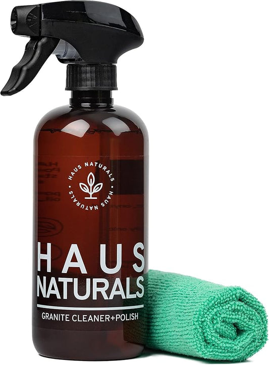 Daily Granite Countertop Cleaner And Polish Kit, Quartz Countertop Cleaner, Formulated To Work On All Natural Stones, Eco Friendly & Plant Based, Safe For Kids And Pets